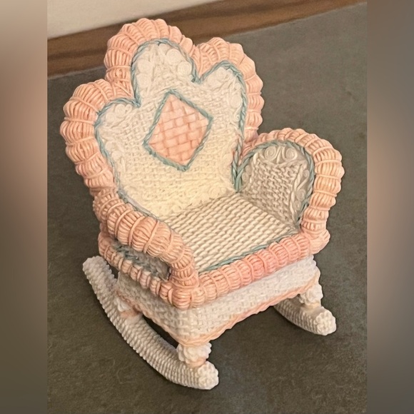 Cute Figurine Set with Rocking Chair and Table - Picture 3 of 4